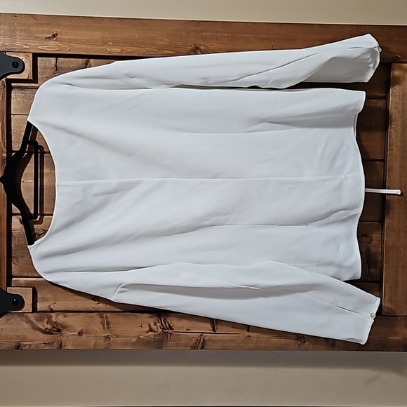 Wilfred Aritzia Cream Lace-Up Corset Blouse Size Large - Picture 5 of 16